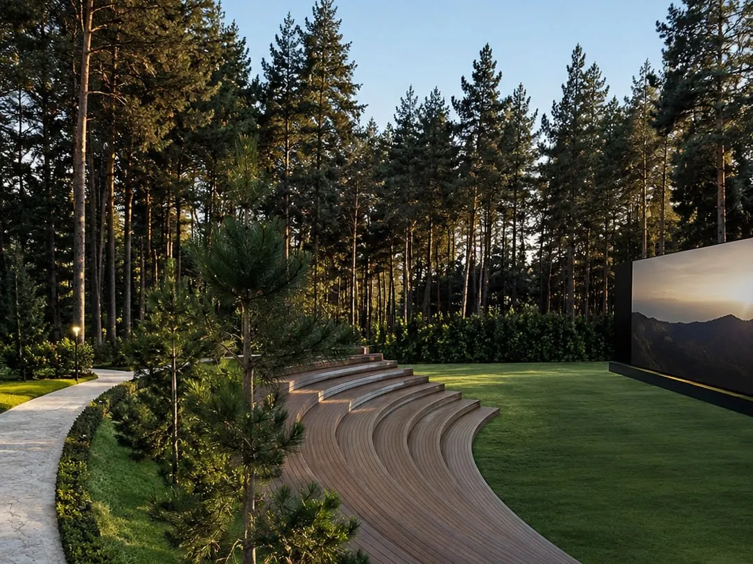 Forest amphitheater, AI render