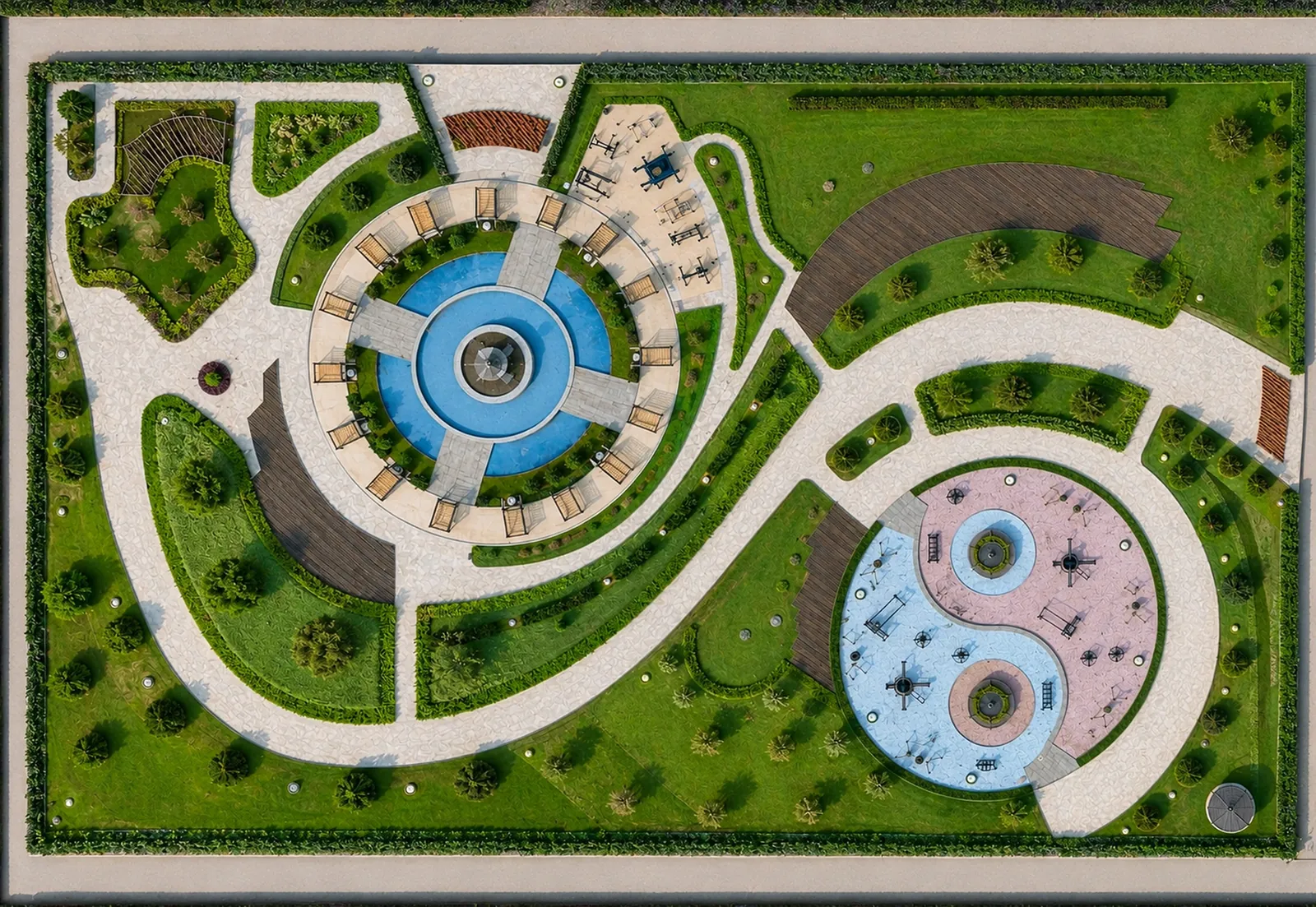 Park master plan, top view